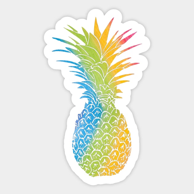 Rainbow pineapple Sticker by LukjanovArt